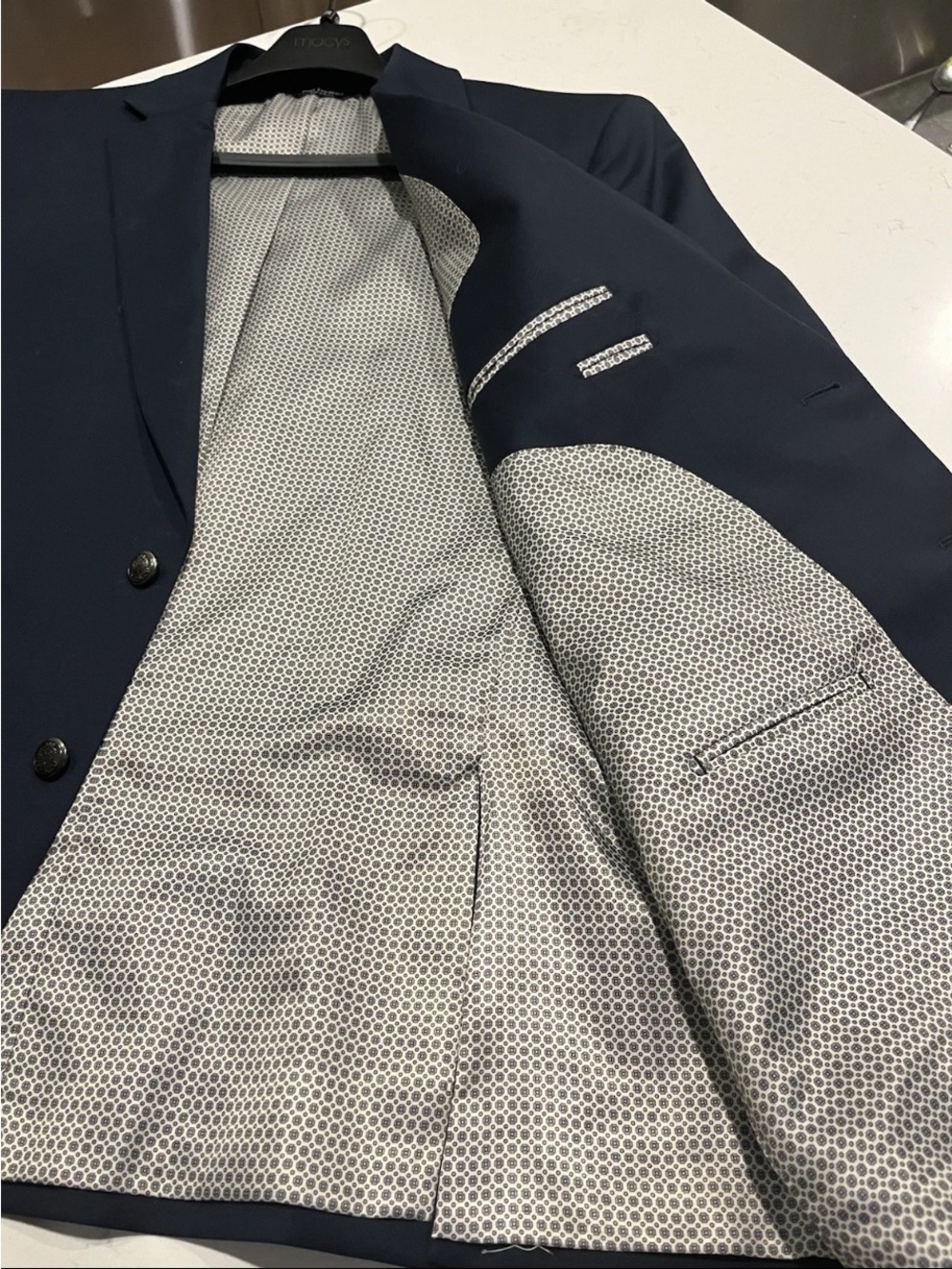 PAUL FREDRICK Navy Blue Blazer-100% Wool-Size 50R-Excellent Condition MSRP $295+ - Picture 6 of 7